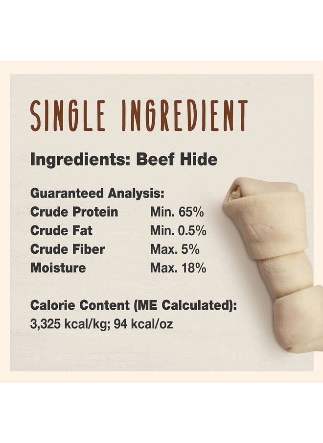 Cadet Cadet Premium Grade Beef Hide Dog Chews, 4"-5" Long-Lasting Knotted Rawhide Bones, Single-Ingredient, Natural Flavor, 1 Pound  - Image 3