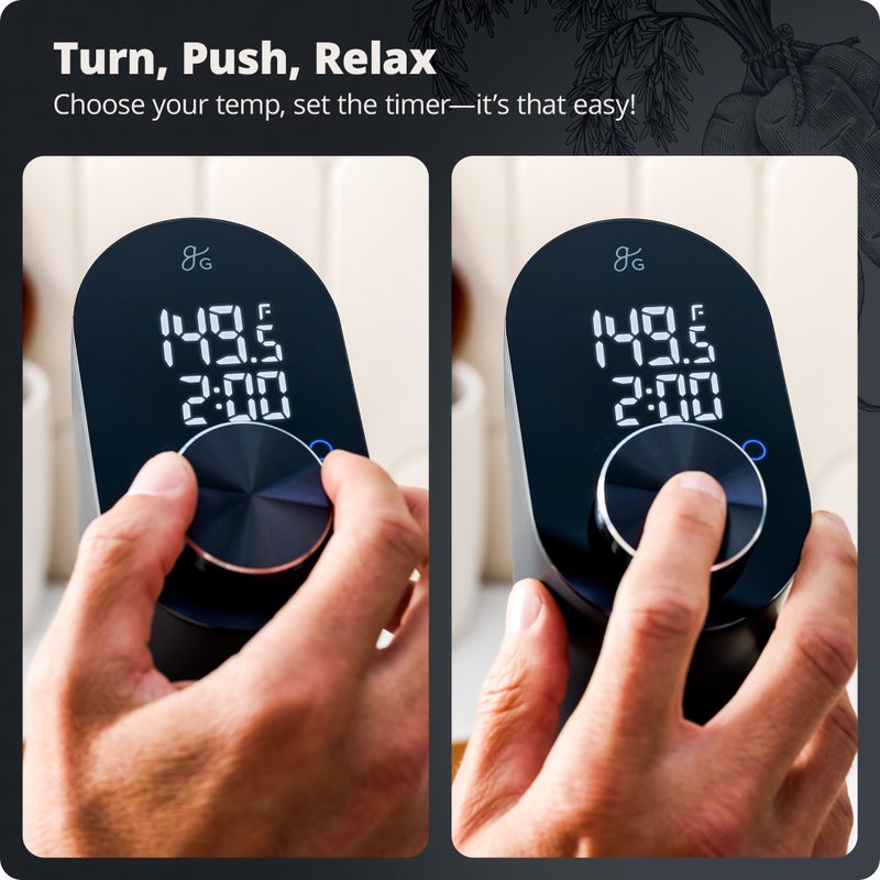 Greater Goods Kitchen Sous Vide Machine - Precision Cooker, Immersion Circulator, Brushless Motor, 1100 Watts (Onyx Black) - Image 2