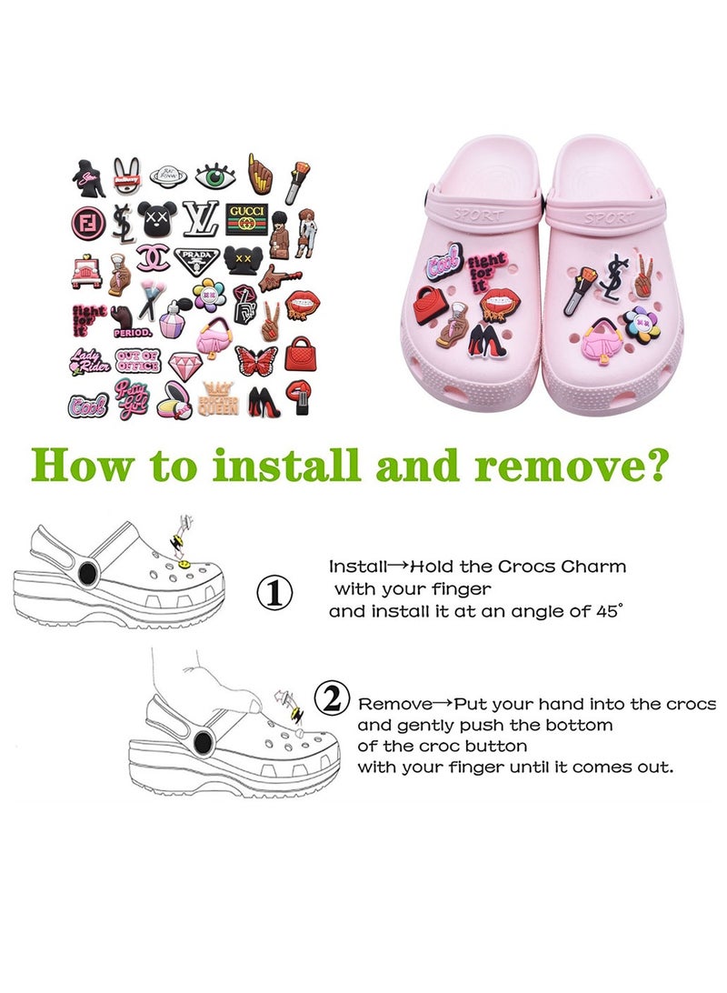 SYOSI 39Pcs Shoe Charms Fits for Clog Shoes Shoe Decoration Charms Party Gift for Kids Girls Women Mack-up Party Favors Birthday Gifts - Image 4