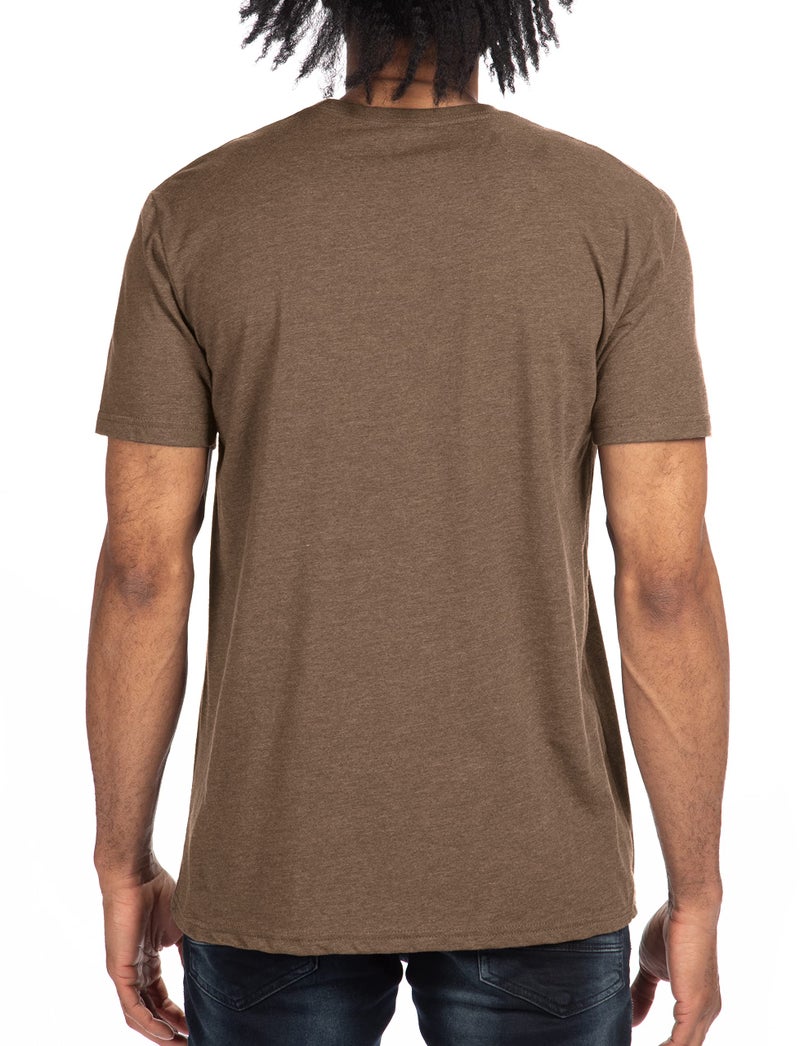 Next Level Apparel Next Level Men's Baby Rib Collar Premium CVC T-Shirt Espresso - Image 2