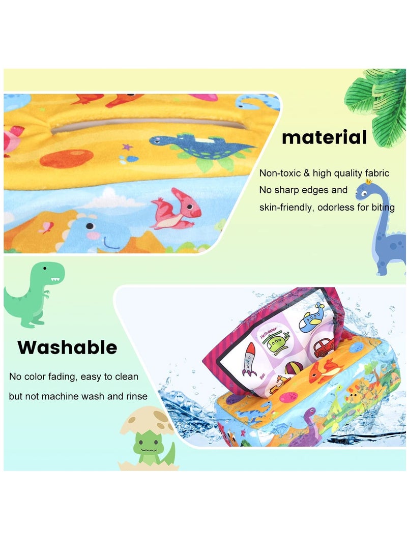 Baby Tissue Box Toy, Montessori Toys for Babies 6-12 Months, Soft High Contrast Crinkle Sensory Toys, Toddlers Infants Early Learning Developmental Gifts for 1 Year Old Boys Girls Kids - Image 5