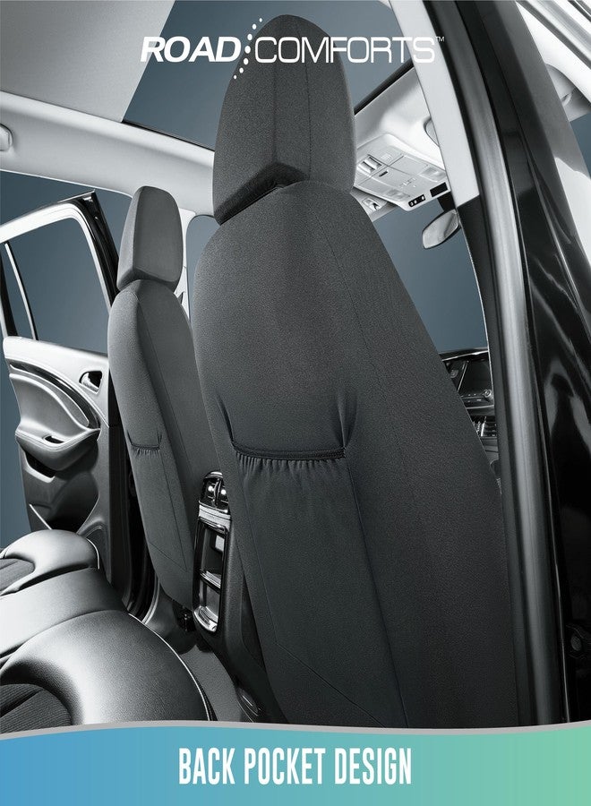 Road Comforts Car Seat Cover, Leather Mesh Front Seat Cover, Universal Fit for Most Cars, SUVs, Trucks, and Vans, Airbag Compatible - Beige - Image 3