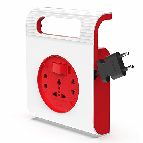 Fybros V Rock Square 2 Pin Extension Cord,Power Strip with Power Indicator, Safety Shutter, Master Switch,6 AMP Output, Suitable for Home and Office Use, 2 Year Warranty, 5 Meter- Made in India - Image 1