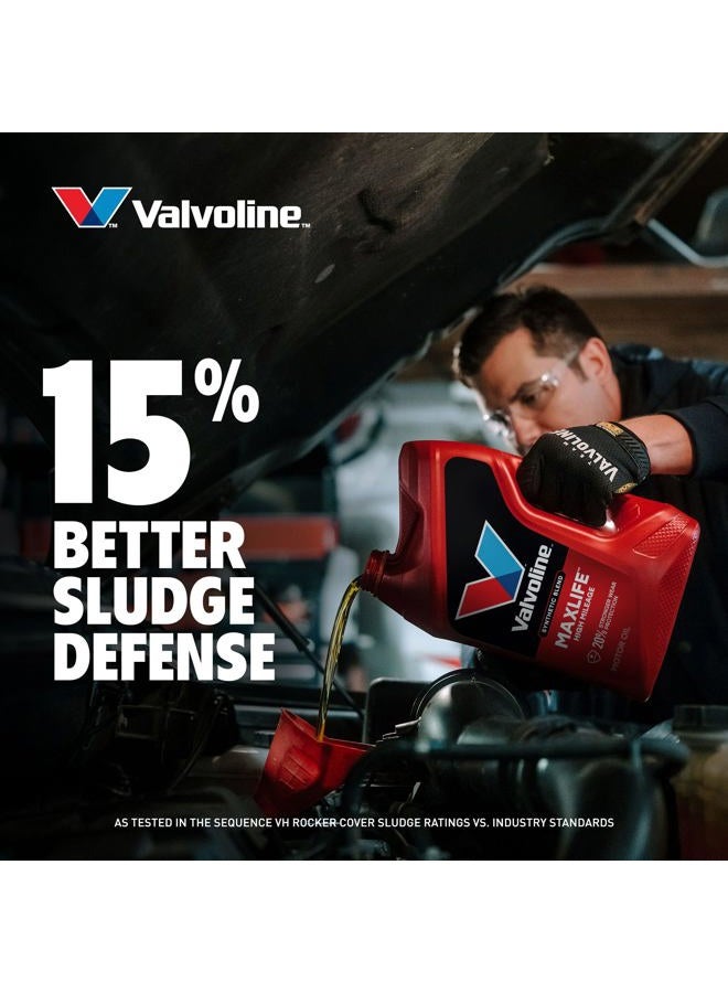 Valvoline High Mileage with MaxLife Technology SAE 5W-30 Synthetic Blend Motor Oil 5 QT, Case of 3 (Packaging May Vary) - Image 5
