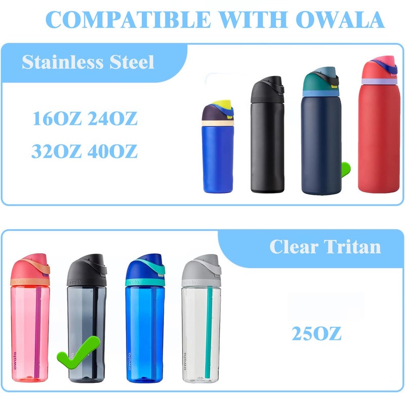 MENGSOOD Replacement Lid Compatible with Owala Freesip,One Button Water Bottle Top Lid Compatible with Owala Cup 16oz 24oz 32oz 40oz BPA-Free Replacement Accessory Stopper,No Leak (Blue) - Image 5
