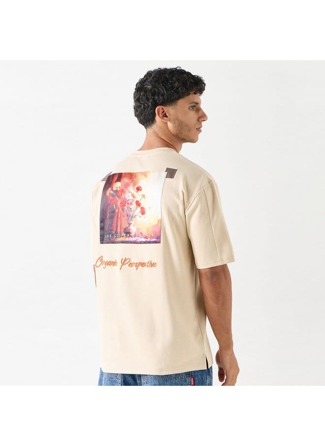 Lee Cooper Lee Cooper Printed Crew Neck T-shirt with Short Sleeves  - Image 3