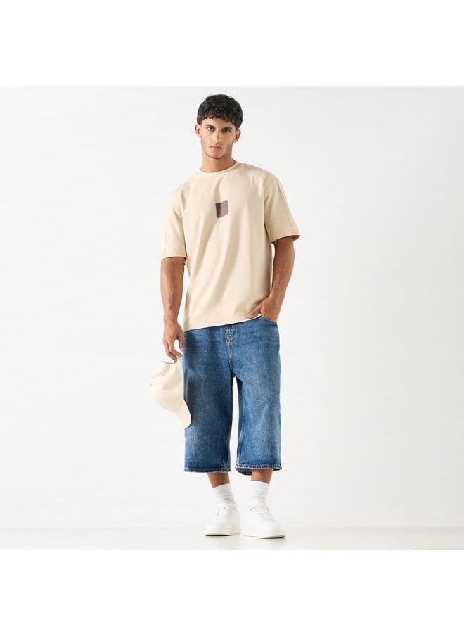 Lee Cooper Lee Cooper Printed Crew Neck T-shirt with Short Sleeves  - Image 2