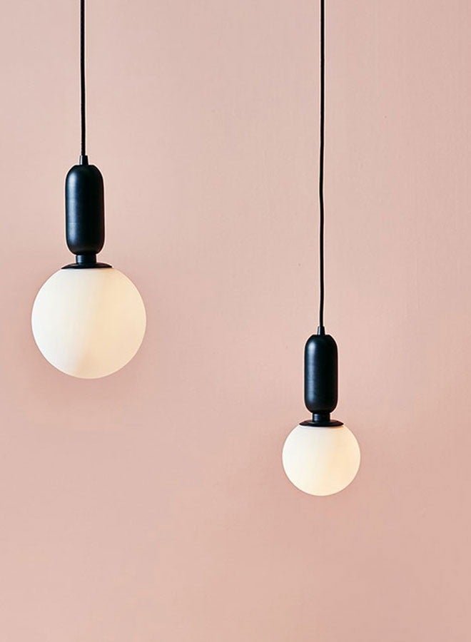 إنارة سيرة إنارة معلقة مفردة فريم أسود مقاس 30 سم 7572 - Image 1