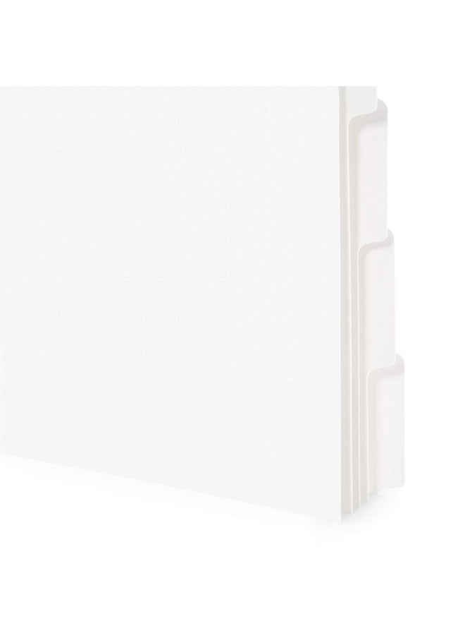 Blue Summit Supplies Blue Summit White Binder Dividers With Reinforced Edge, 1/5 Cut Tabs, 100 Dividers, 3 Hole Punch Printable Dividers For Binders, 20 Sets  - Image 3