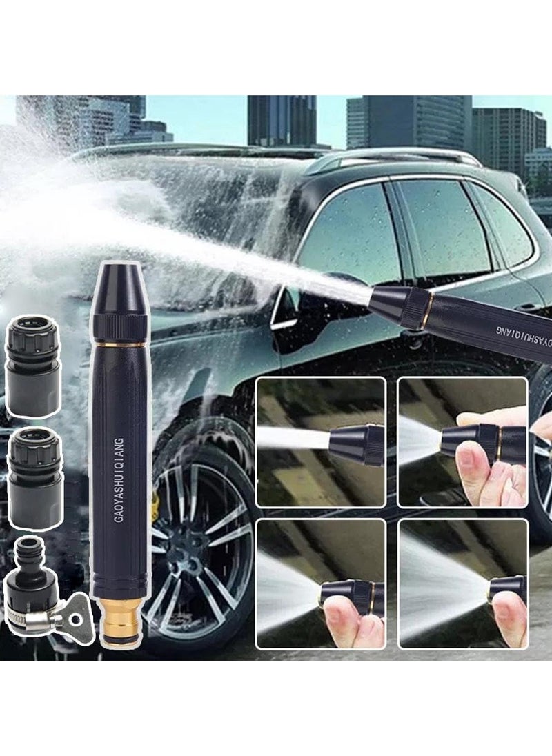 Generic Spray Nozzle, Garden Hose Nozzle Sprayer, High Pressure Metal Water Gun Sprinkler, 3 Adjustable Spray Patterns, for Car Washing, Garden Irrigation, and Pet Bathing  - Image 2