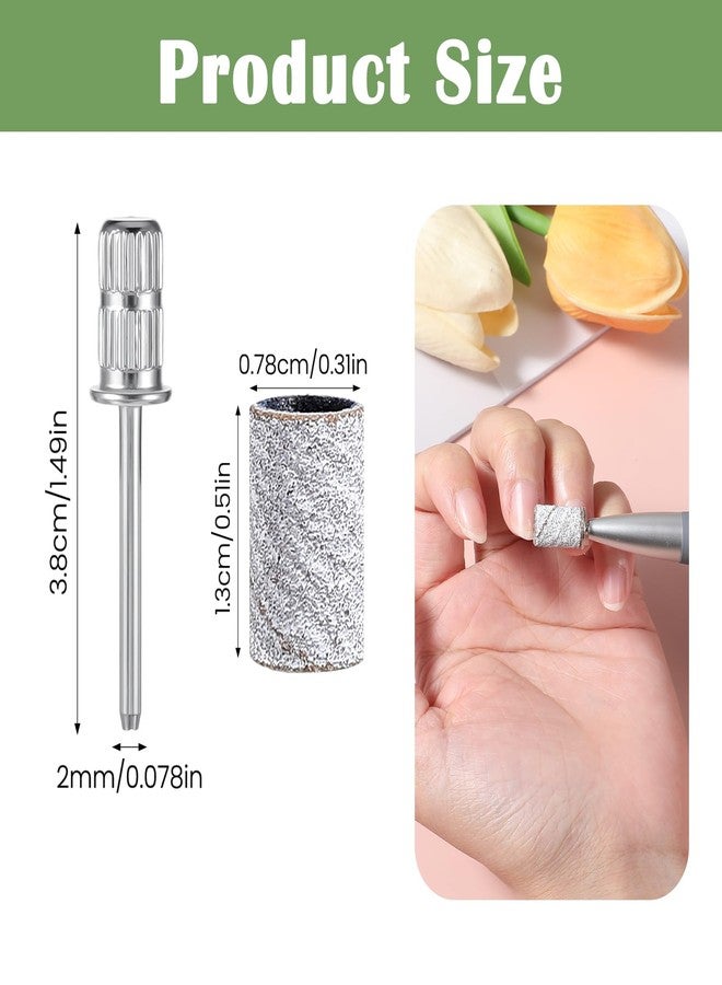 Psiriol 100 Pcs 120 Grit Sanding Bands for Nail Drill with Nail Drill Bits, Medium Nail File Bits, Disposable Nail Sanding Bands for Acrylic Nails Gel Manicure Pedicure Nail Prep Salon Supplies (Zebra) - Image 2