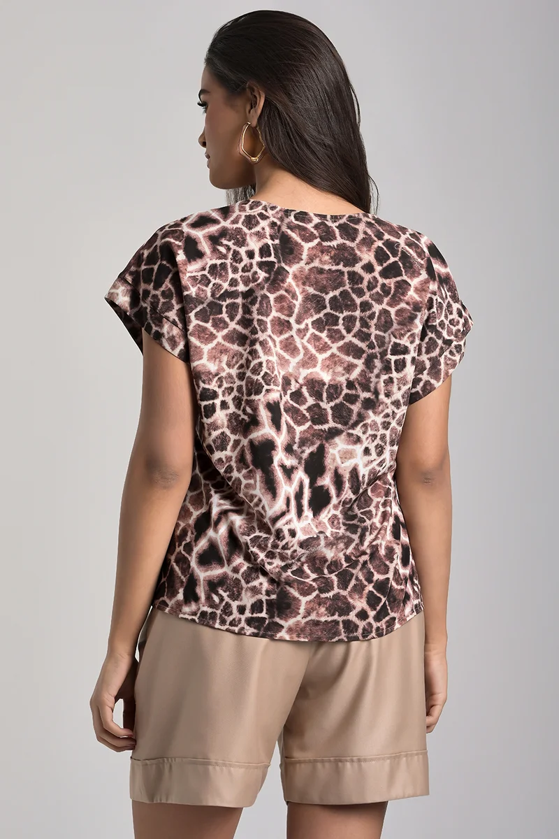 Carmen Steffens Printed Armhole Cut Blouse
