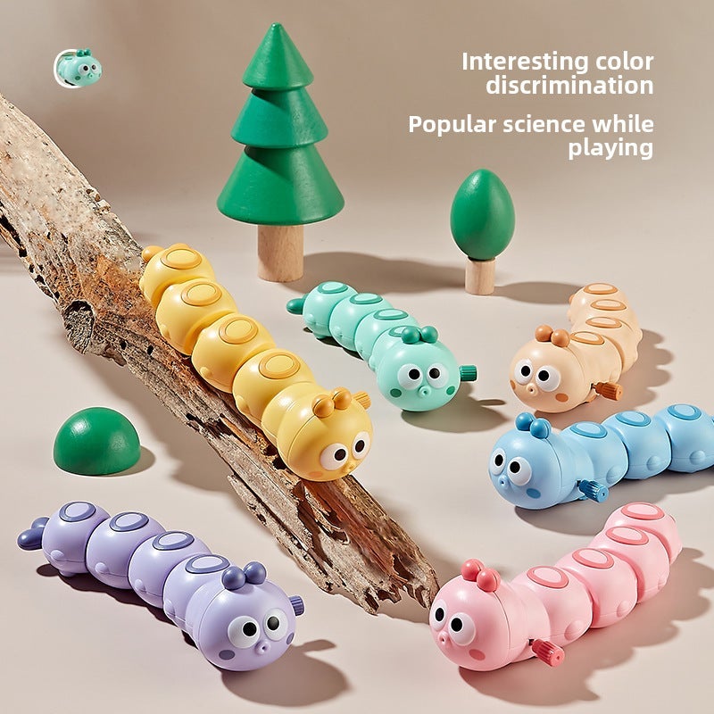 Cute Wind-Up Caterpillar Toy for Kids 5 Random Caterpillar (color can be noted)
