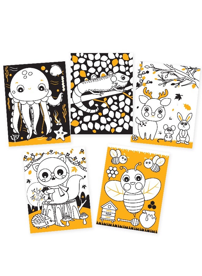 Dreamland Animals Neon Colouring World Book for Kids Age 4 - 7  years with Neon Pens - Image 5