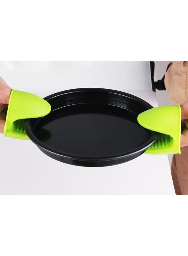 NIBEMINENT 2-Piece Insulated Non-slip Gripper Silicone Gloves Green  - Image 3