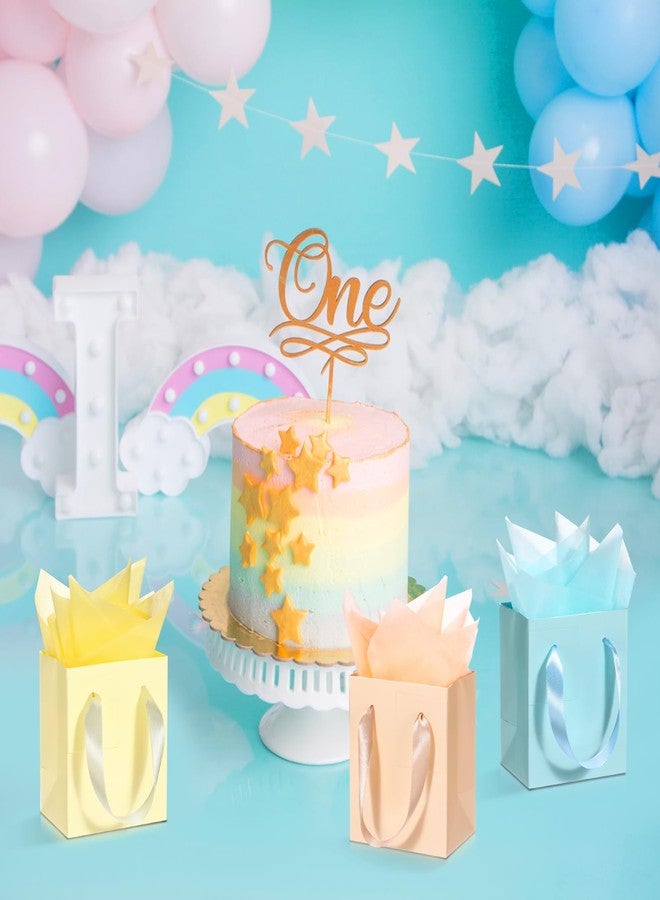 Tenare 12 Pcs Small Gift Bags Mini Paper Bags Bulk Tiny with Handle Tissue for Jewelry Gift Wrapping St. Patrick's Day Happy Easter Spring Birthday Party Favor Supplies(4 * 2.75 * 4.5inch,Pastel) - Image 4
