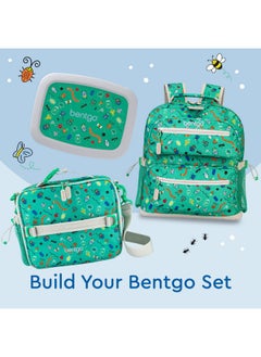 Bentgo Bentgo Kids Lunch Bag - Durable, Double-Insulated Lunch Bag for Kids 3+; Holds Lunch Box, Water Bottle, & Snacks; Easy-Clean Water-Resistant Fabric & Multiple Zippered Pockets (Bug Buddies)  - Image 4