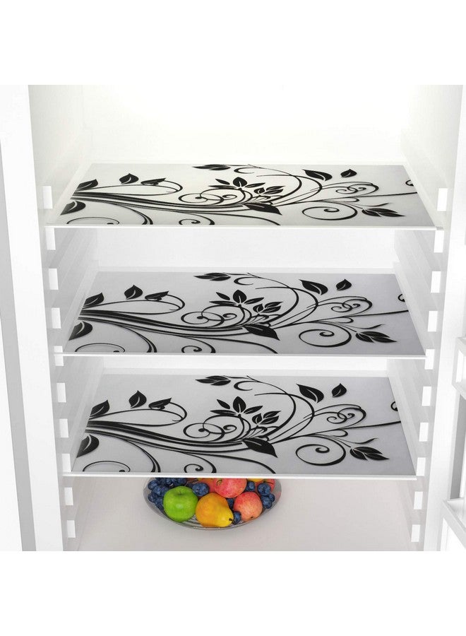 Factcore Kitchen Combo Fridge Top Cover, Oven Cover 1 Piece,2 Piece Fridge Handle Cover, 3 Pcs Fridge Mats (Black Classic), (Set of 7 Piece) (Black Branch Oven Combo) - Image 5