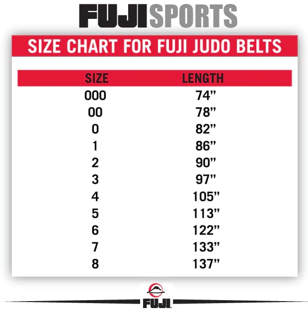 FUJI – Sports Belt, All-Purpose Martial Arts Belt, Judo Belt, Colorful Karate Belt, Durable MMA Belt , Yellow - Image 2