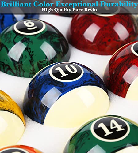 JAPER BEES Billiard Ball Marble Dark 2-1/4" Regulation Size&Weight Complete 16balls - Image 2