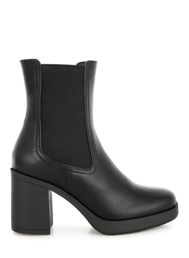 London Rag Women's Faux Leather Chelsea Boots In Black