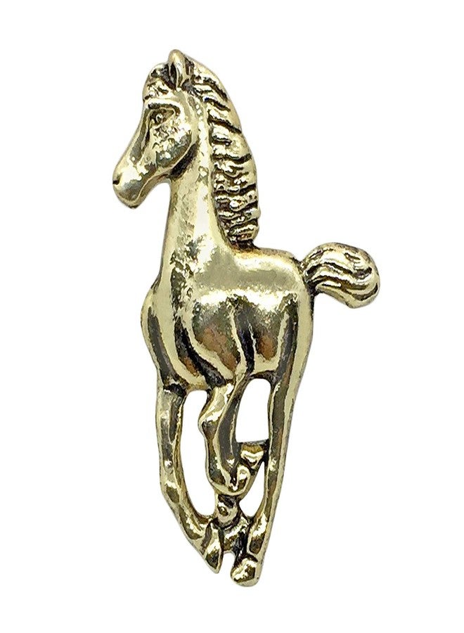 FURE Fabric & Metal Combo of Royal Button, Horse & Royal Lion Badge Brooch (Antic Golden) for Men & Women - Image 5