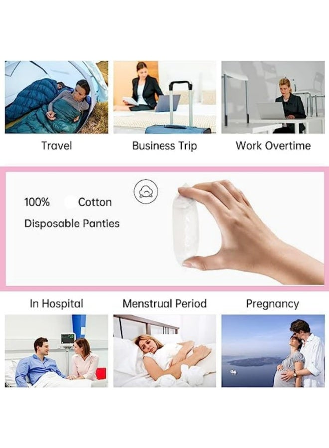 CMGTYYD Women Disposable Underwear, 4PCS Women Disposable Maternity Knickers After Birth Underwear for Hospital Bag, Travel Briefs, Period Pants Period Underwear Briefs (L) - Image 4
