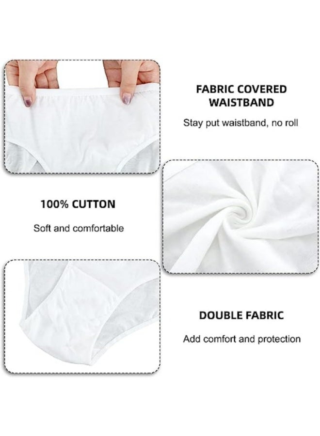 CMGTYYD Women Disposable Underwear, 4PCS Women Disposable Maternity Knickers After Birth Underwear for Hospital Bag, Travel Briefs, Period Pants Period Underwear Briefs (L) - Image 3