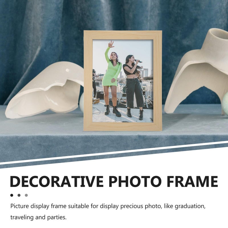 Natural Wood 8x10 Inch Picture Frame Rustic Tabletop or Wall Mount Photo Holder - Image 4