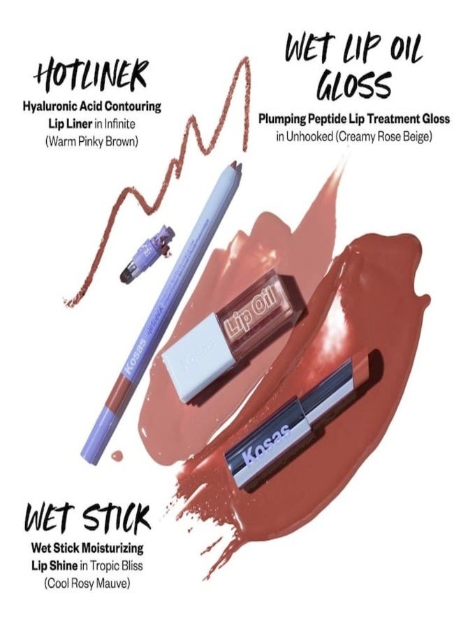 كوساس  مجموعة شفاه ممتلئة وعصيرية - مجموعة شفاه فائقة الترطيب وعالية اللمعان - Image 5