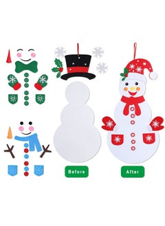 Max Fun Max Fun DIY Felt Snowman Games Set with58Pcs Crafts Kit Wall Hanging Xmas Gifts for Christmas Winter Holiday Party Decorations (Snowman)  - Image 3