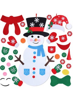 Max Fun Max Fun DIY Felt Snowman Games Set with58Pcs Crafts Kit Wall Hanging Xmas Gifts for Christmas Winter Holiday Party Decorations (Snowman)  - Image 1