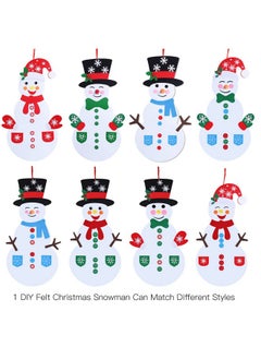 Max Fun Max Fun DIY Felt Snowman Games Set with58Pcs Crafts Kit Wall Hanging Xmas Gifts for Christmas Winter Holiday Party Decorations (Snowman)  - Image 2