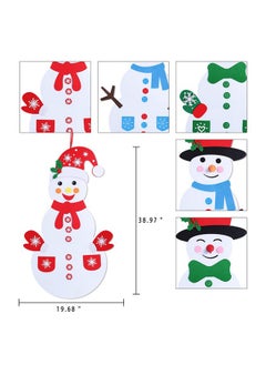 Max Fun Max Fun DIY Felt Snowman Games Set with58Pcs Crafts Kit Wall Hanging Xmas Gifts for Christmas Winter Holiday Party Decorations (Snowman)  - Image 4
