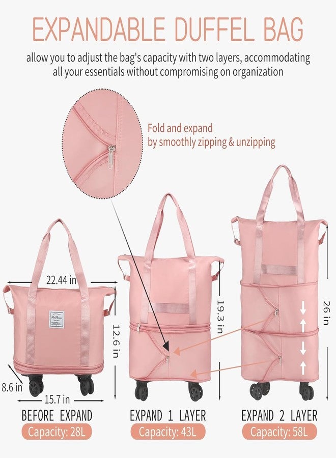 Aakarit Rolling Duffle Bag with Wheels, Expandable Foldable Duffle with Wheels and Handle for Travel, Luggage Carry | Multicolor - Image 3