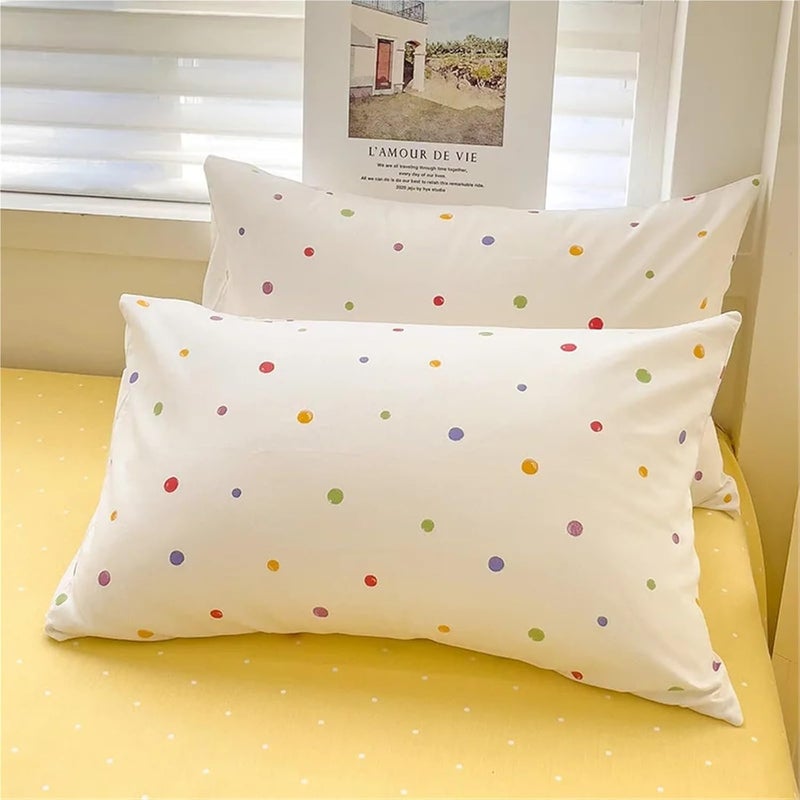 Cotton Bedding Set Cotton Duvet Cover Set with Pillowcases Single Or Double Bed Sizes(Color 2,200x230cm(79x91 in)) - Image 3