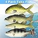Nexboraque 4 Pack Fake Fish 11 Inch Artificial Fish Models Simulated Pretend Realistic Fish Lifelike Sea Fish for Party Display Kitchen Decor Photography Props 4 Types - Image 4