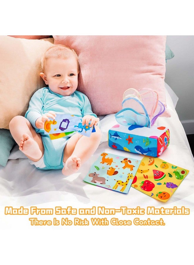 Yeeeasy Baby Tissue Box Toy Montessori Baby Toys for Infant 6,9,12 Months Sensory and Crinkle Tissue Box Toy for Boys&Girls Toddler Early Learning Gifts - Image 5