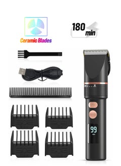 Hair Clippers, Trimmer Kit, SYOSI The Hair Clippers, LCD Trimmer, for Men, Clippers for Hair Cutting, Home Hair Cut Kit, Cordless Barber Grooming Sets
