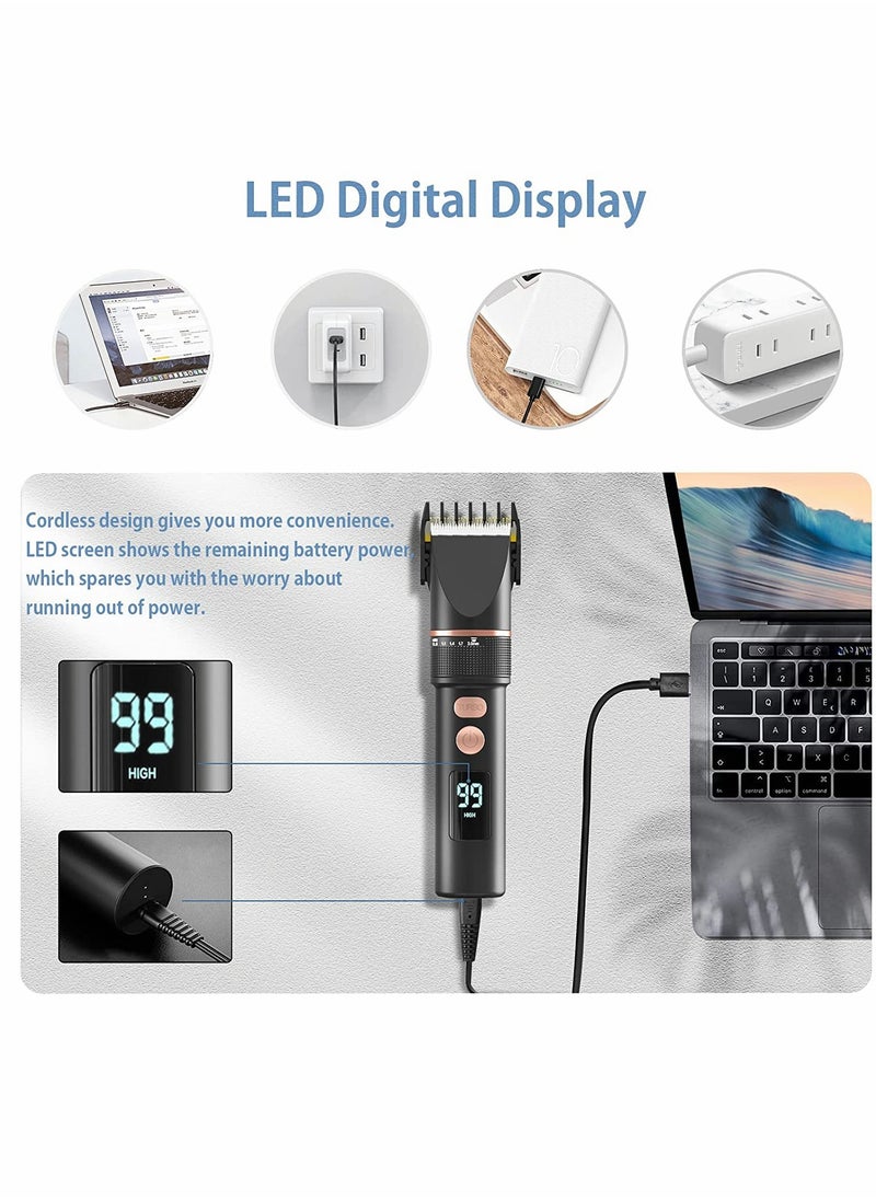 KASTWAVE - Hair Clippers, Trimmer Kit, SYOSI The Hair Clippers, LCD Trimmer, for Men, Clippers for Hair Cutting, Home Hair Cut Kit, Cordless Barber Grooming Sets - Image 1