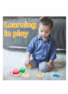 Y&D Wooden Stacking Toys for Toddler, Turtles Shape Sorter Educational Puzzle Blocks  - Image 3