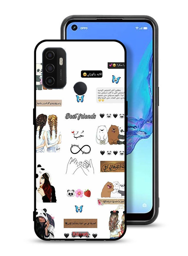 Tolwak Oppo A32 Protective Case Cover Arabic Quotes And Stickers - Image 1