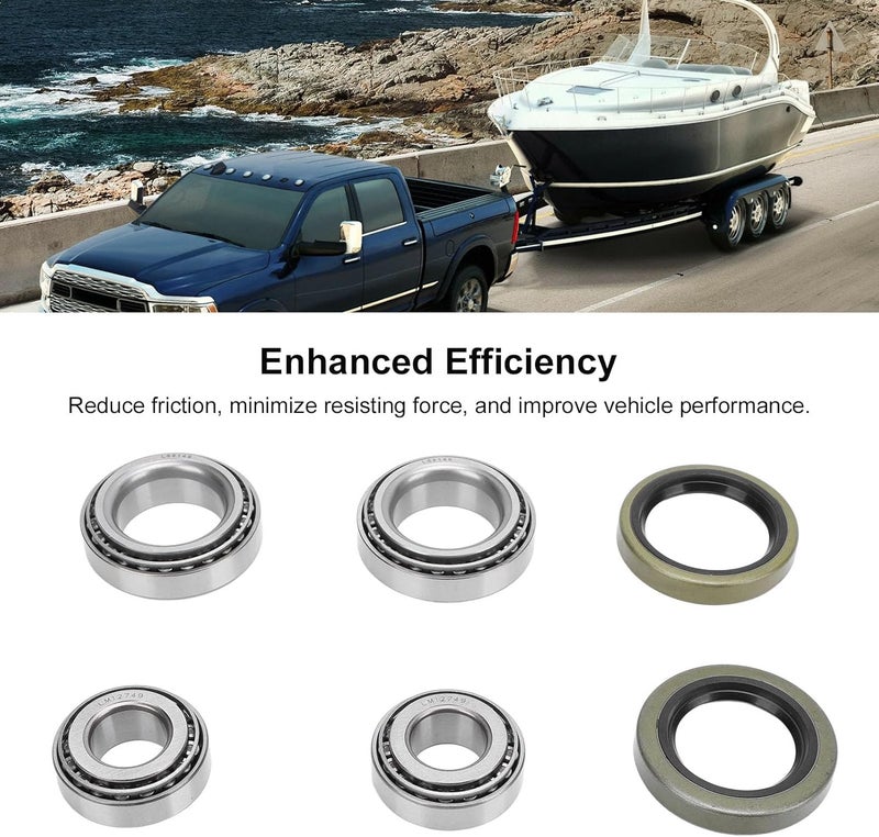 [New trendy design] aqxreight Trailer Wheel Hub Bearings Kit L68149 LM12749 for /16in Axle Wheel Hub Alloy Construction Reduces Friction and Improves Performance for Boat and Utility Trailers Multi functional Global production standard crafted Market need oriented construction Light durable upgraded substance Modern look Locally packed stock Consistent single item quality Newest model Worldwide simple practical design Multi-scene application Gulf lifestyle friendly General standard crafted Tiered cost purchase alternatives User feedback upgraded quality Light & heavy use compatible Regular scheduled transit Organized shipment arrange Huge price cut General purpose design Global mainstream design picks Detachable clean Repeated use trusted quality Flexible varied design Classified organized storage - Image 4
