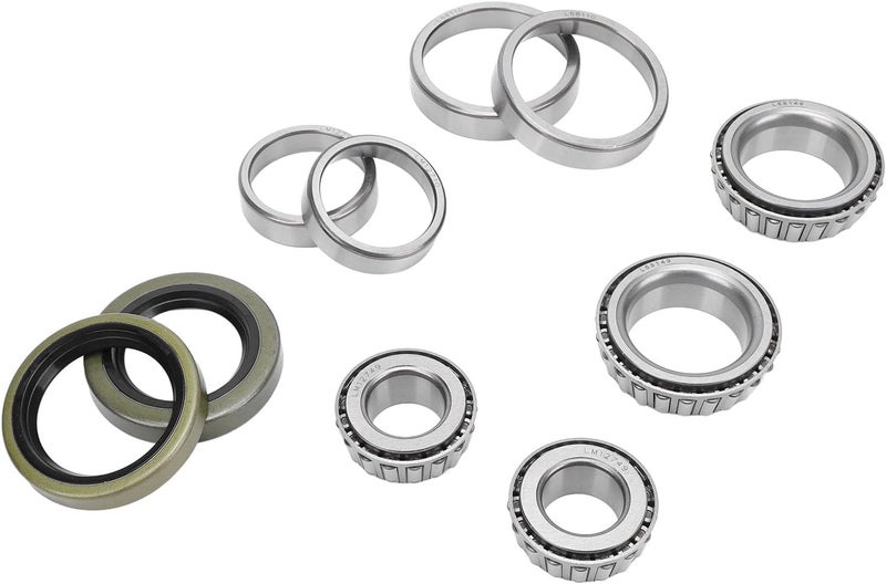 [New trendy design] aqxreight Trailer Wheel Hub Bearings Kit L68149 LM12749 for /16in Axle Wheel Hub Alloy Construction Reduces Friction and Improves Performance for Boat and Utility Trailers Multi functional Global production standard crafted Market need oriented construction Light durable upgraded substance Modern look Locally packed stock Consistent single item quality Newest model Worldwide simple practical design Multi-scene application Gulf lifestyle friendly General standard crafted Tiered cost purchase alternatives User feedback upgraded quality Light & heavy use compatible Regular scheduled transit Organized shipment arrange Huge price cut General purpose design Global mainstream design picks Detachable clean Repeated use trusted quality Flexible varied design Classified organized storage - Image 1