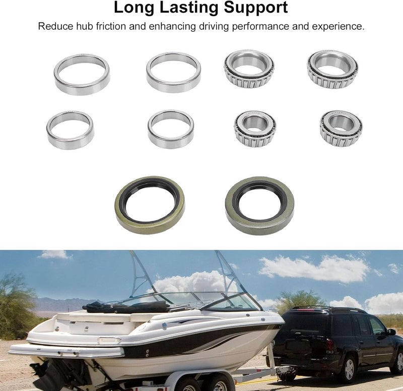[New trendy design] aqxreight Trailer Wheel Hub Bearings Kit L68149 LM12749 for /16in Axle Wheel Hub Alloy Construction Reduces Friction and Improves Performance for Boat and Utility Trailers Multi functional Global production standard crafted Market need oriented construction Light durable upgraded substance Modern look Locally packed stock Consistent single item quality Newest model Worldwide simple practical design Multi-scene application Gulf lifestyle friendly General standard crafted Tiered cost purchase alternatives User feedback upgraded quality Light & heavy use compatible Regular scheduled transit Organized shipment arrange Huge price cut General purpose design Global mainstream design picks Detachable clean Repeated use trusted quality Flexible varied design Classified organized storage - Image 2