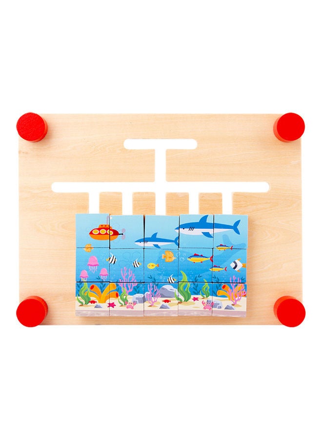 Safe Wood Material Slide Puzzle - Image 1