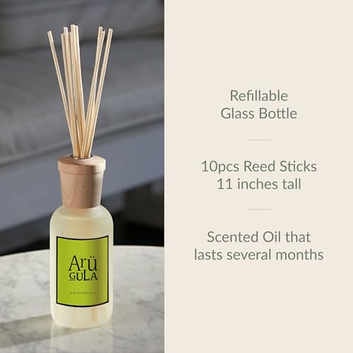 Archipelago Botanicals Arugula Reed Diffuser, Home Fragrance Reed Diffuser, Includes Fragrance Oil, Decorative Wooden Cap & 10 Diffuser Reeds, Perfect for Home, Office or Gift, 7.85 fl oz - Image 3