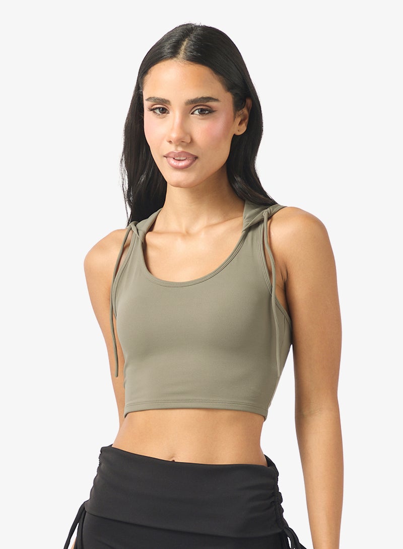 فورورد بلوزة قصيرة بقلنسوة - Image 1