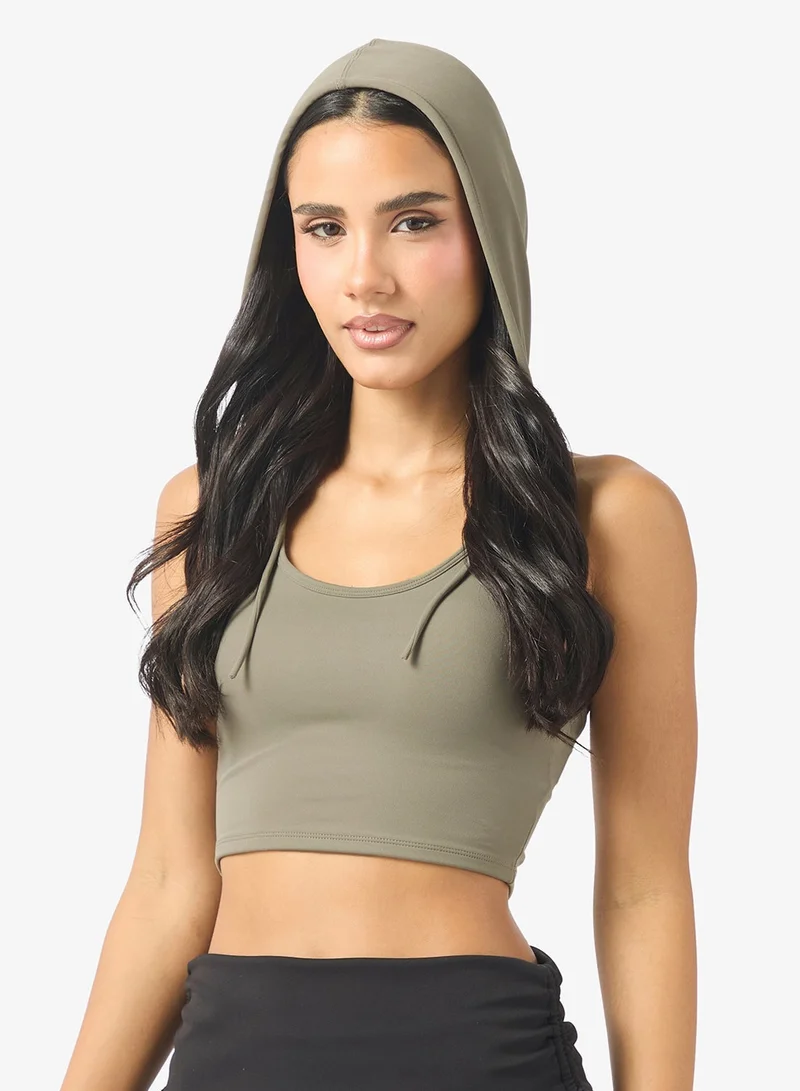 FRWD Hooded Cropped Bra Top
