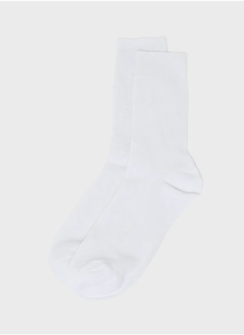 Seventy Five Basics Pack Of 3 Crew Length Socks